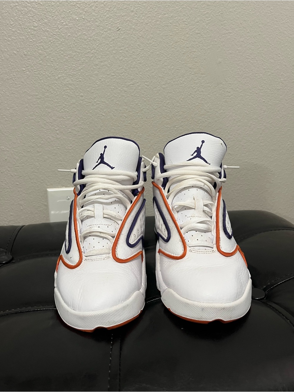 Jordan OG White Shoes with Purple and Orange Accents - Picture 3 of 6